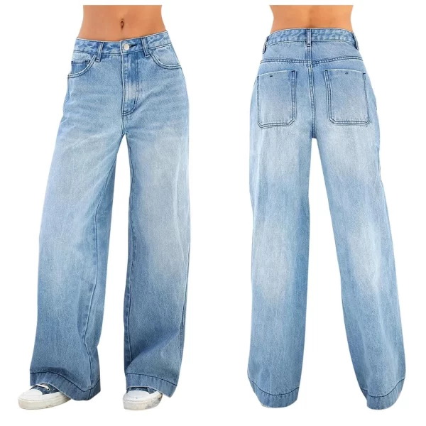 New High Waisted Loose Wide Leg Women's Jeans Trailing Jeans