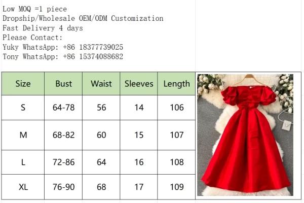 LE2454 Runway Pleated Off-The-Shoulder Dinner Dress Lady Red Minority Toasting Midi Dress Socialite Party Large Hem Banquet Robe