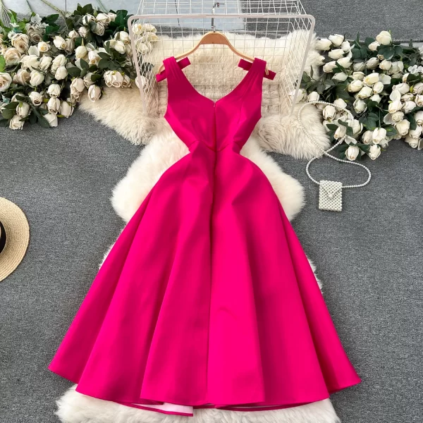 LE2451 Luxury Royal Sister Boutique Ladies Halter Dress Banquet Herben Socialite Dinner Party Long Dress Chic Banquet Robe