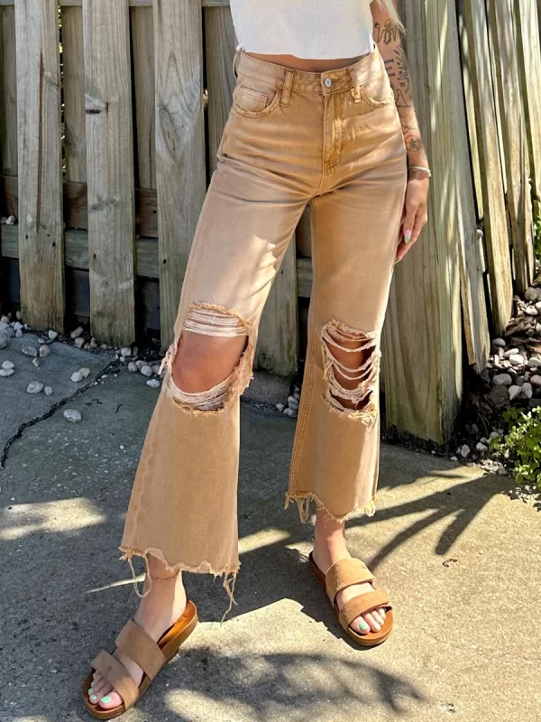 2025 High Quality Women's Ripped Jeans Straight Loose Jeans
