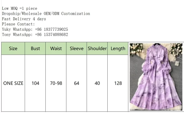 LE2444 Retro Ruffled Casual Dress Women 2025 Irregular Printing Long Dress Holiday Party Evening Gown Office Party Casual Dress