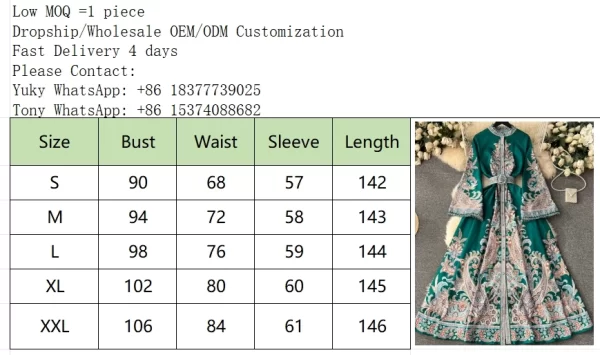 LE2468 Ethnic Style Loose Evening Gown Vintage Maxi Printed Dresses Woman Ruffled Collar Flared Long Sleeve Dinner Long Dresses