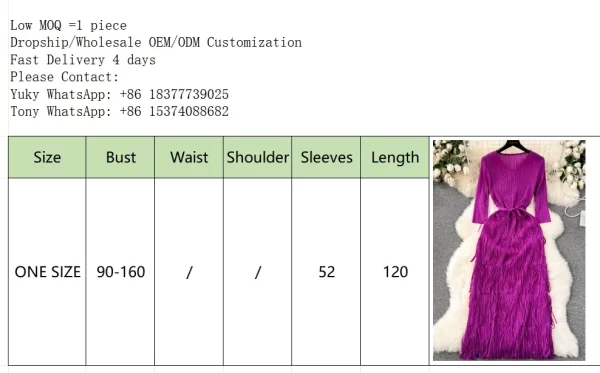 LE2515 Luxury Draped Tassels Midi Dresses Female Loose Ruffled Dress Socialite Evening Gown Elegant Large Size Party Long Dress