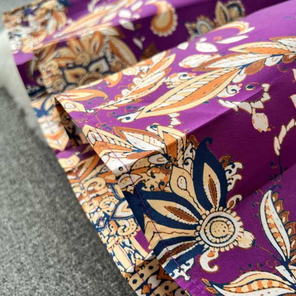 LE2463 Vintage Print Dress Ethnic Style Socialite Dinner Party One-Piece Wrap Midi Dress Women Elegant Gauze Belted Evening Robe