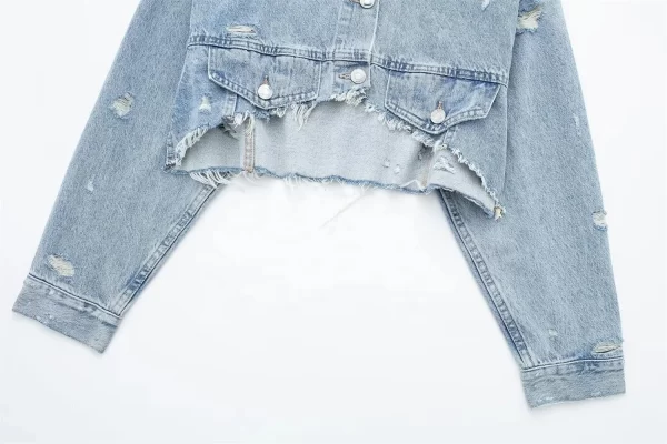 New Popular Fashion Fur Edge Vintage Denim Coat Jacket New Popular Fashion Versatile Vintage