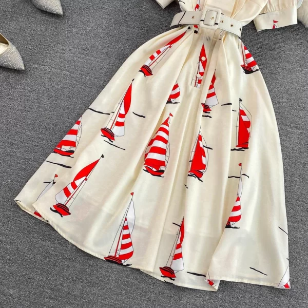 LE2559 Autumn 2025 Holiday Casual Dresses Woman Sailor Collar Office Ladies Elegant Midi Dress Women'S Boutique Female Dress