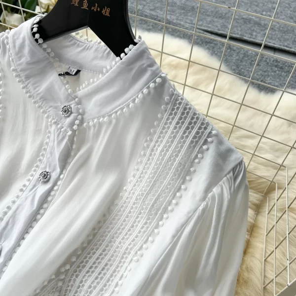 LE2554 Vintage Embroidery Elegant Dresses Ladies Simple Lace Stitching Maxi Dresses Holiday Parties Casual Long Evening Dress