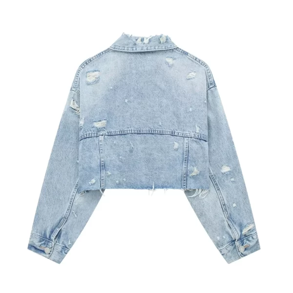 New Popular Fashion Fur Edge Vintage Denim Coat Jacket New Popular Fashion Versatile Vintage