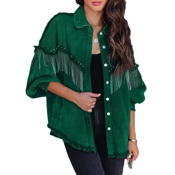 Vintage Jacket Riveted Street Fashion Single Breasted Denim Jacket Coat Fashion Denim Top