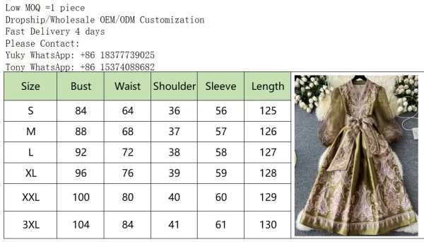 LE2462 Vintage Print Dress Ethnic Style Socialite Dinner Party Maxi Flowers Dress Women Elegant Lady Gauze Belted Evening Robe
