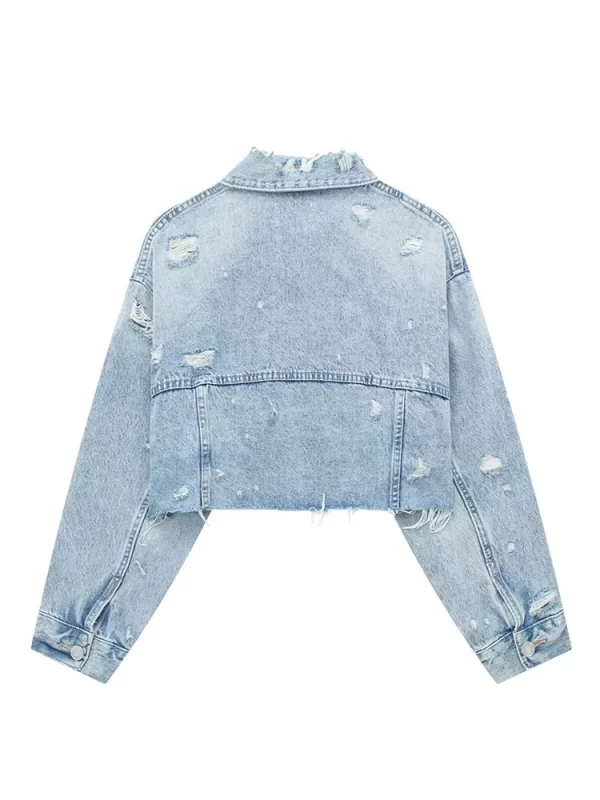 New Popular Fashion Fur Edge Vintage Denim Coat Jacket New Popular Fashion Versatile Vintage