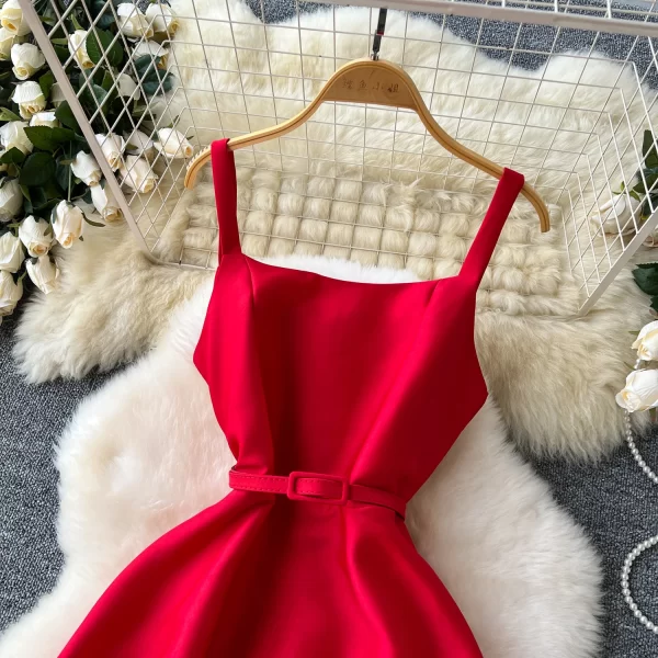 LE2448 Royal Sister Boutique Ladies Evening Gown Hepburn Formal Belted Dinner Party Halter Dress Elegant Large Swing Long Dress