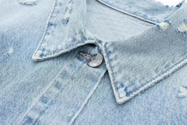 New Popular Fashion Fur Edge Vintage Denim Coat Jacket New Popular Fashion Versatile Vintage